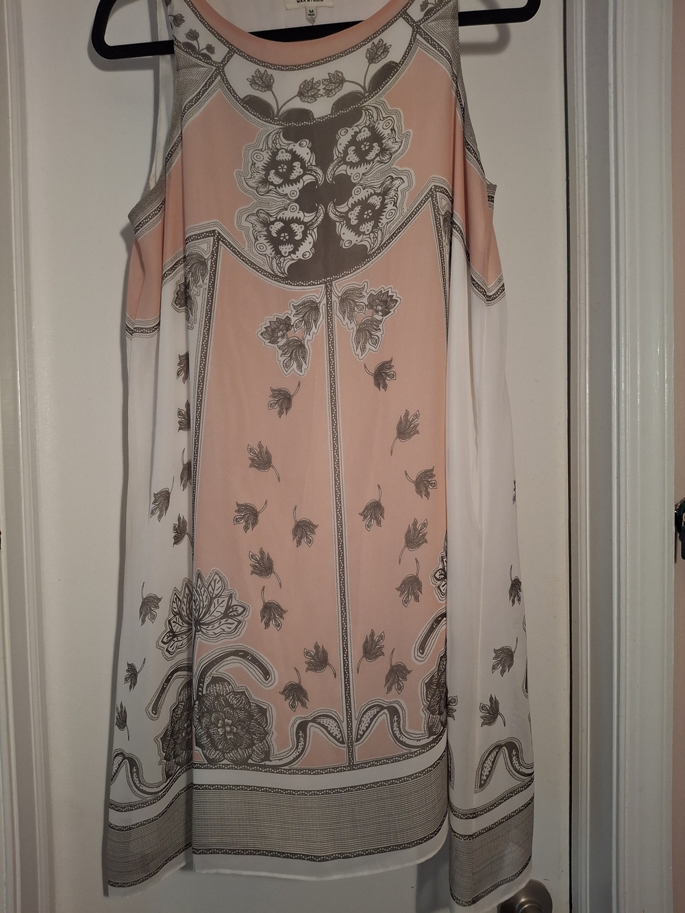Max Studio Peach and Taupe Floral Dress